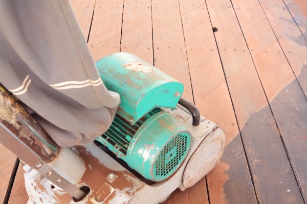 Cedar Deck Sanding in Bear